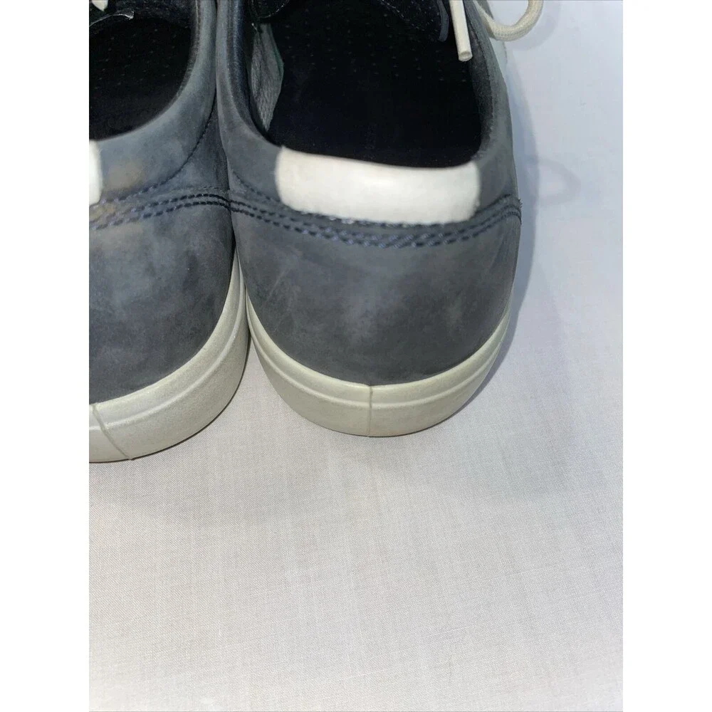Ecco Casual Sneakers Mens Size 42 U.S. 8 M Gray Slate Leather Lace Up Grip Sole